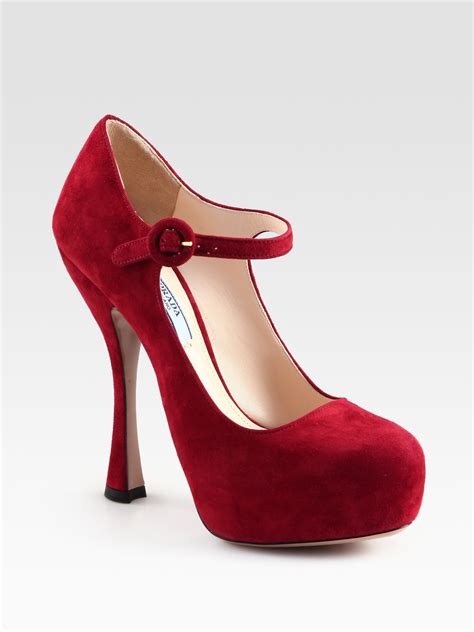 prada suede mary jane platform pumps|mary jane Prada shoes.